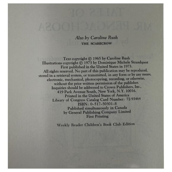 Tales Of Mr. Pengachoosa By Caroline Rush Hardcover 1979 Children’s Book VTG - Picture 7 of 13